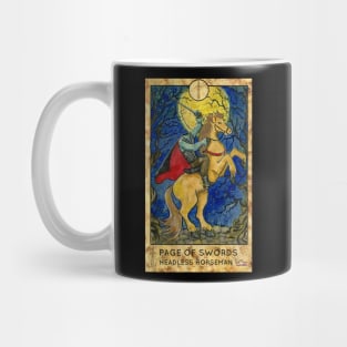 Page Of Swords. Major Arcana Tarot Card. Mug